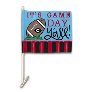 Magnolia Lane University of Georgia (UGA) Bulldogs Yall Car Flag, 21-inches Width