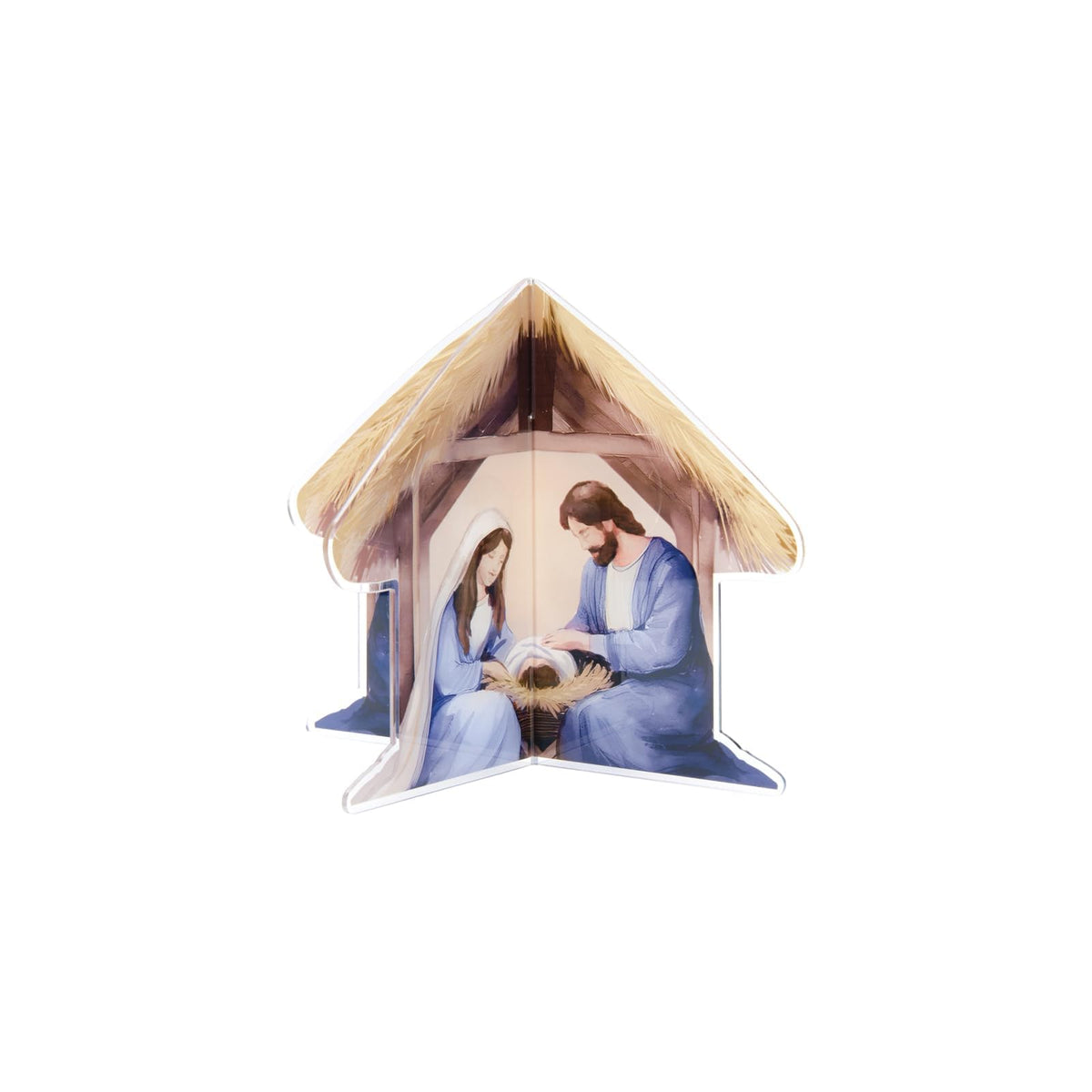 Carson Figurine, 6.75" W, 6.5" H, 1.25" D, Brown/Blue