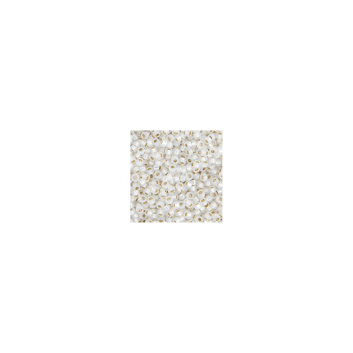 John Bead Craft Bead, 15/0, White Opal Silver Lined