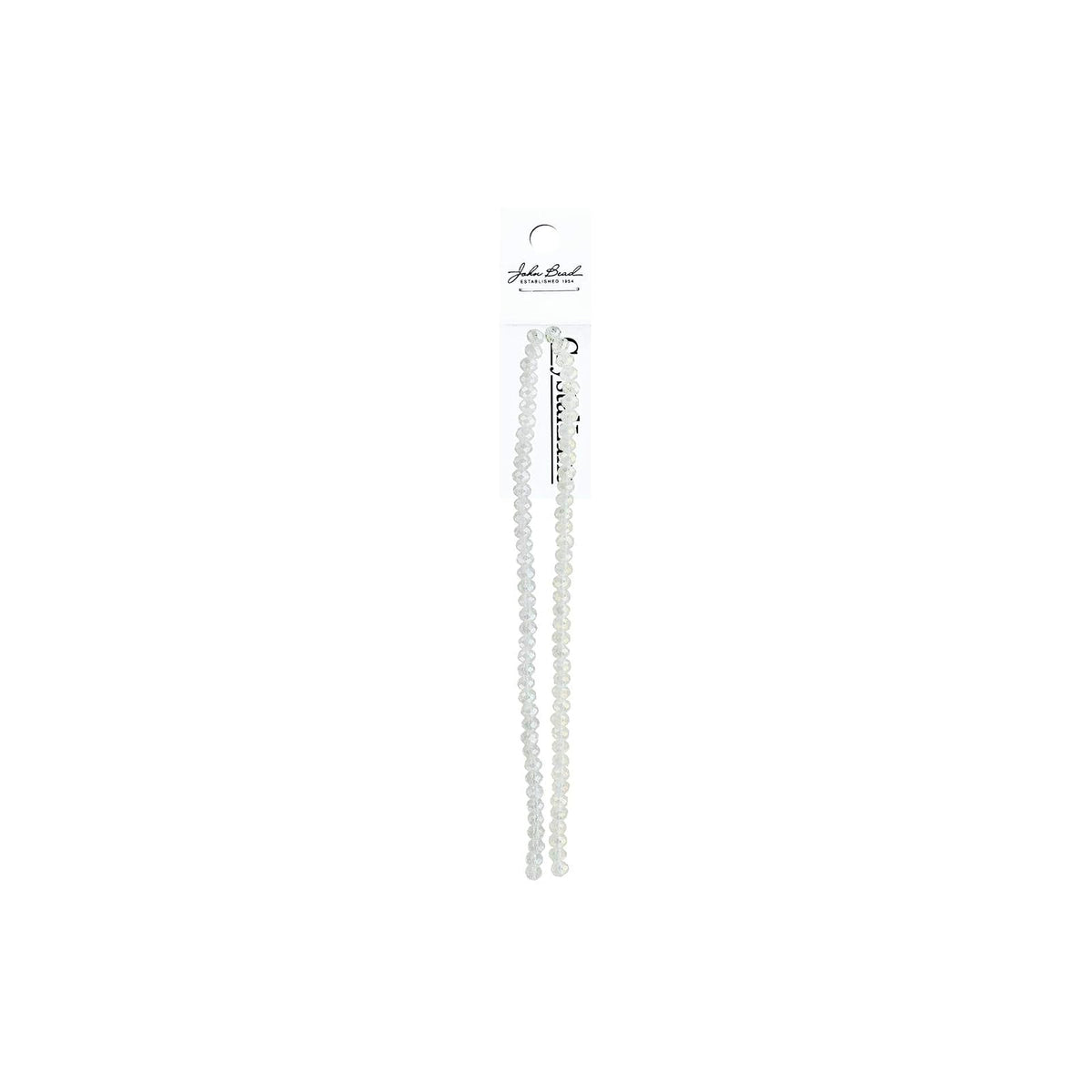 John Bead Craft Bead, 4mm x6mm, Transparent Crystal AB