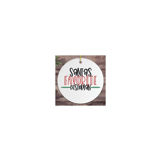 OrnamentallyYou Hanging Ornament, Santas Favorite Custodian Janitor Christmas Or