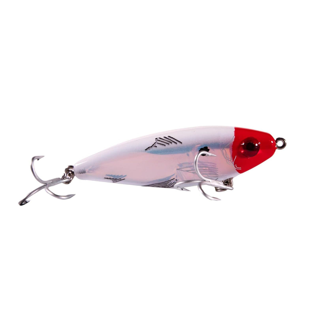 MirrOLure Fishing Hook, 3.75in 1oz, Red Hd/White/Silver