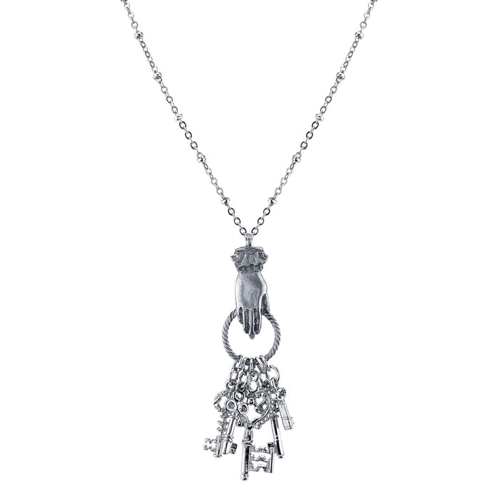 1928 Jewelry Multi Keys Charm Necklace 28 Inches