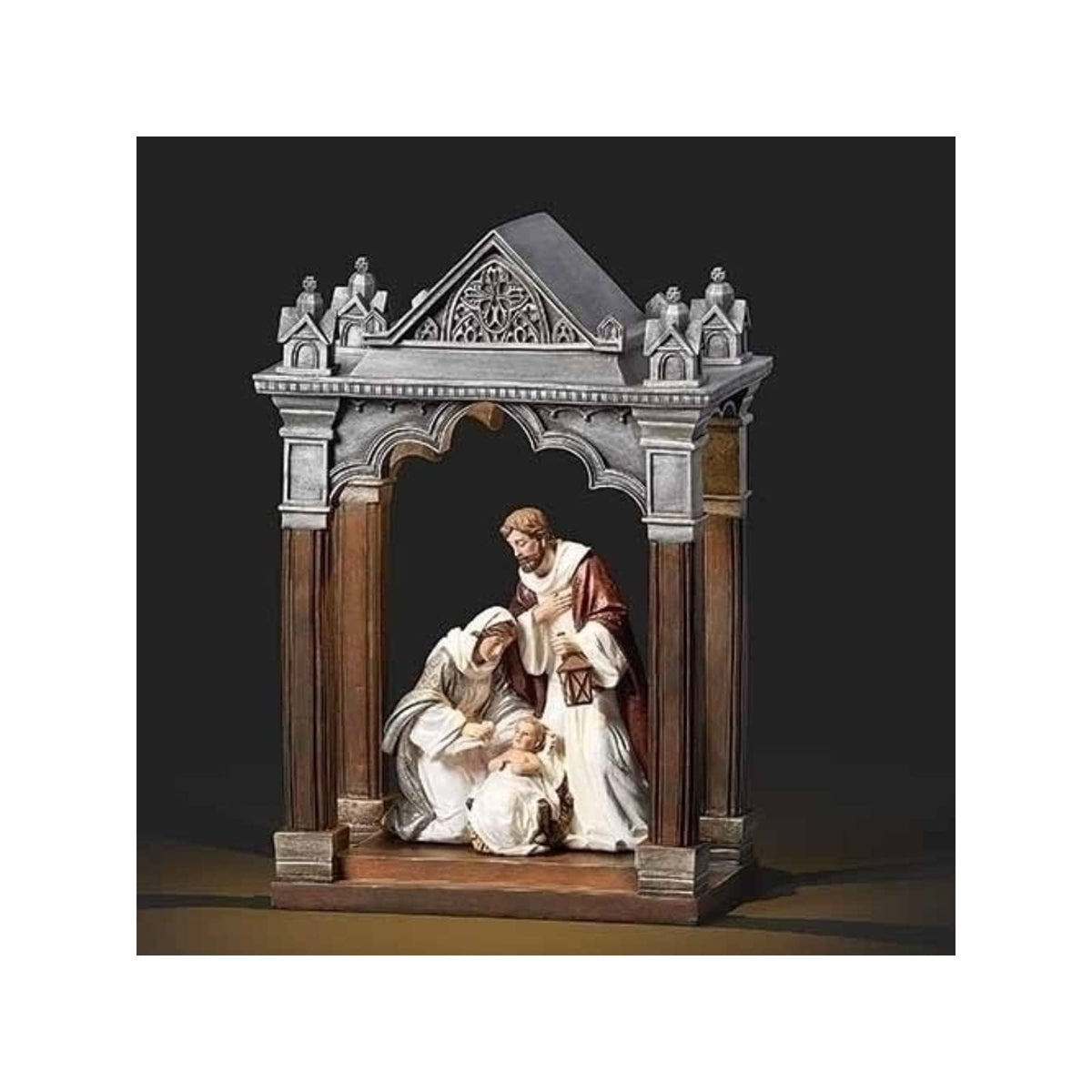 Roman Sculpture, 12.5", Brown,white