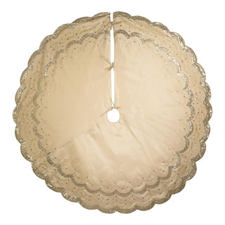 Kurt S. Adler Tree Skirt, 72-Inch, Gold