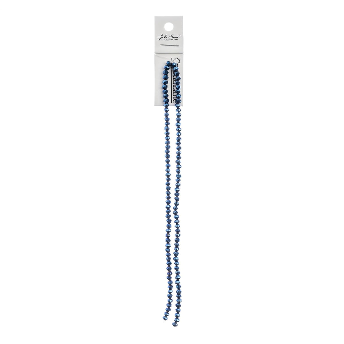 John Bead Craft Bead, 3mm x 4mm, Opaque Blue Iris