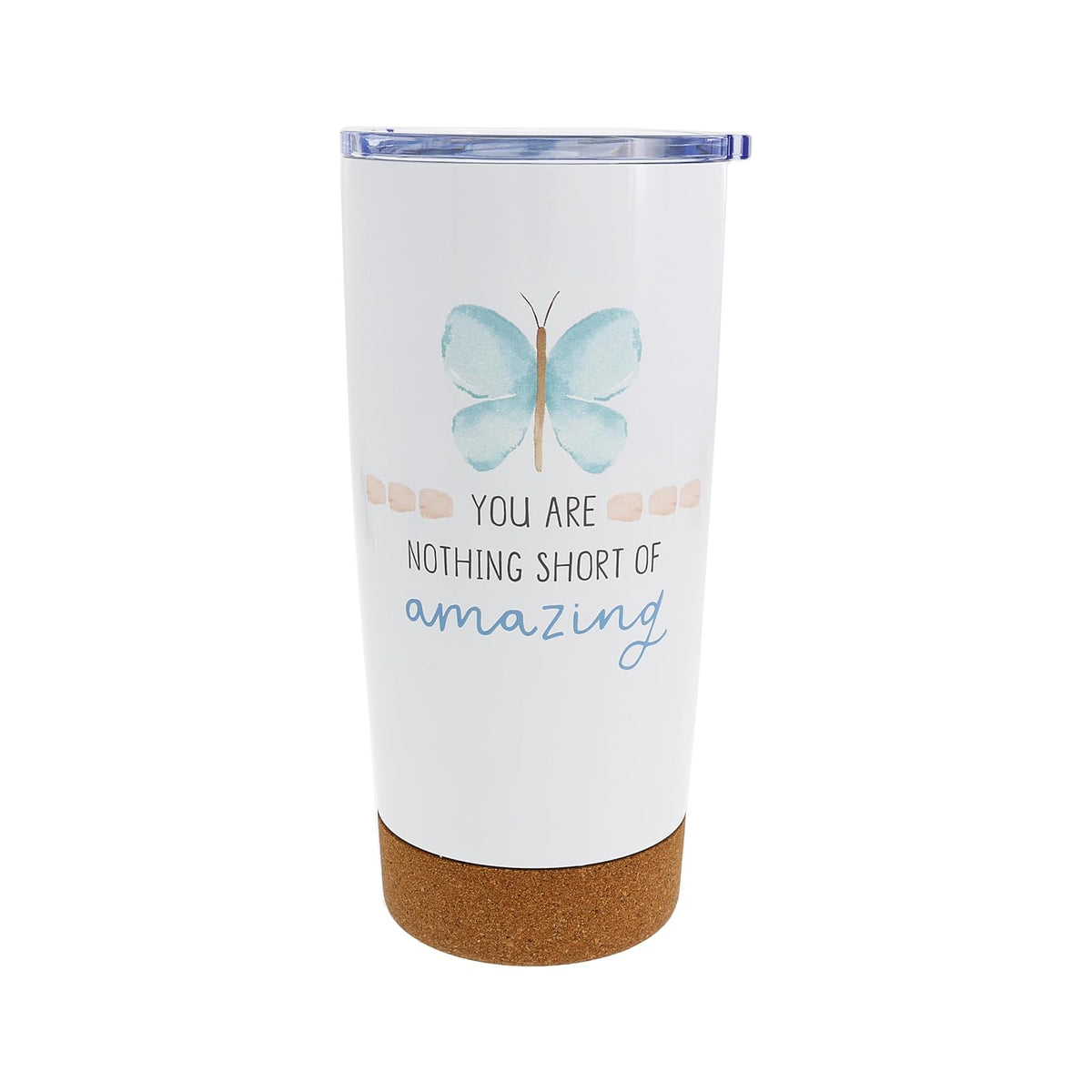 Pavilion Gift Company Drinking Cup, 20 Ounces, White, Blue, Pink, Brown