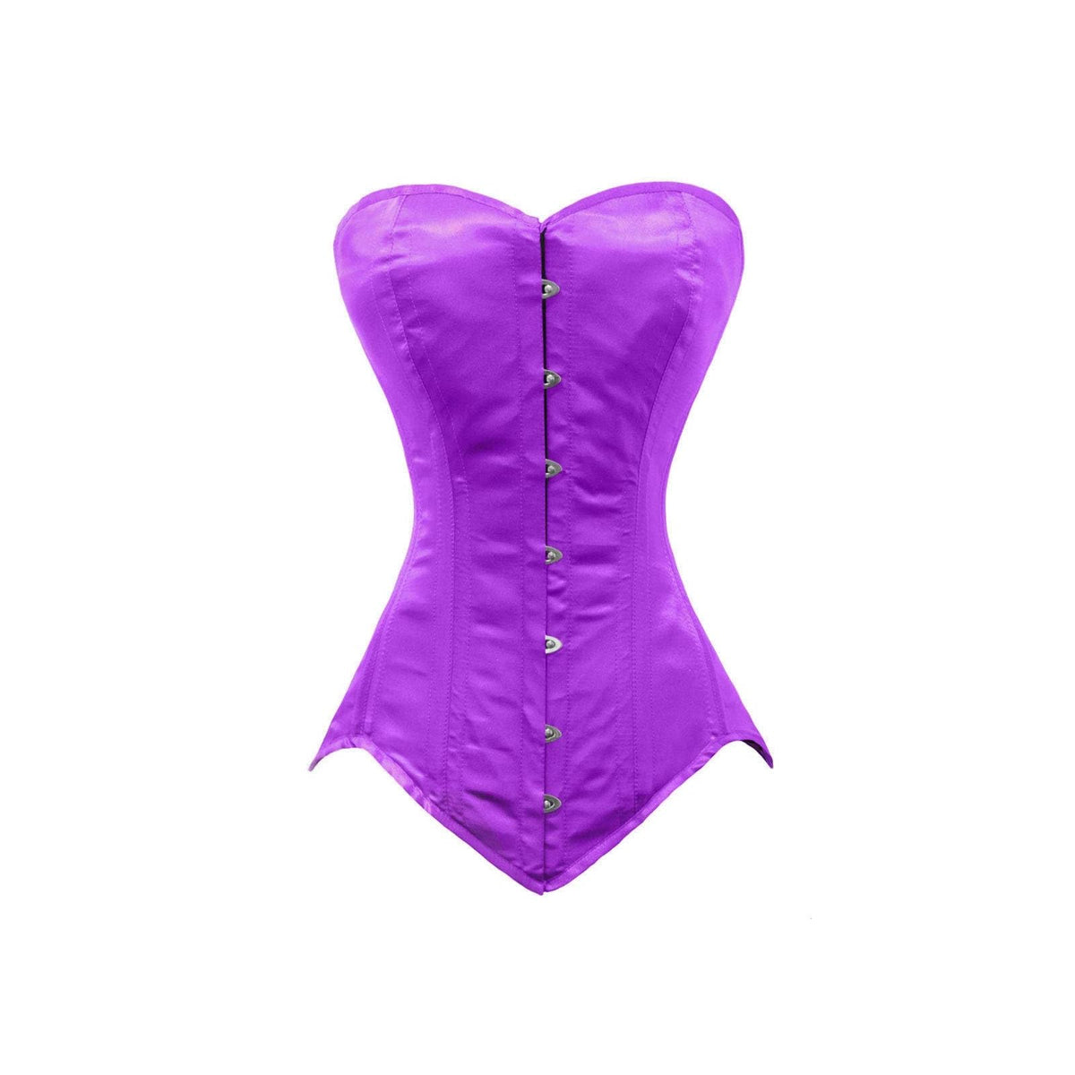 luvsecretlingerie Corset, X-Large, Purple Satin (Long Torso-fit Well for 5'10"/1