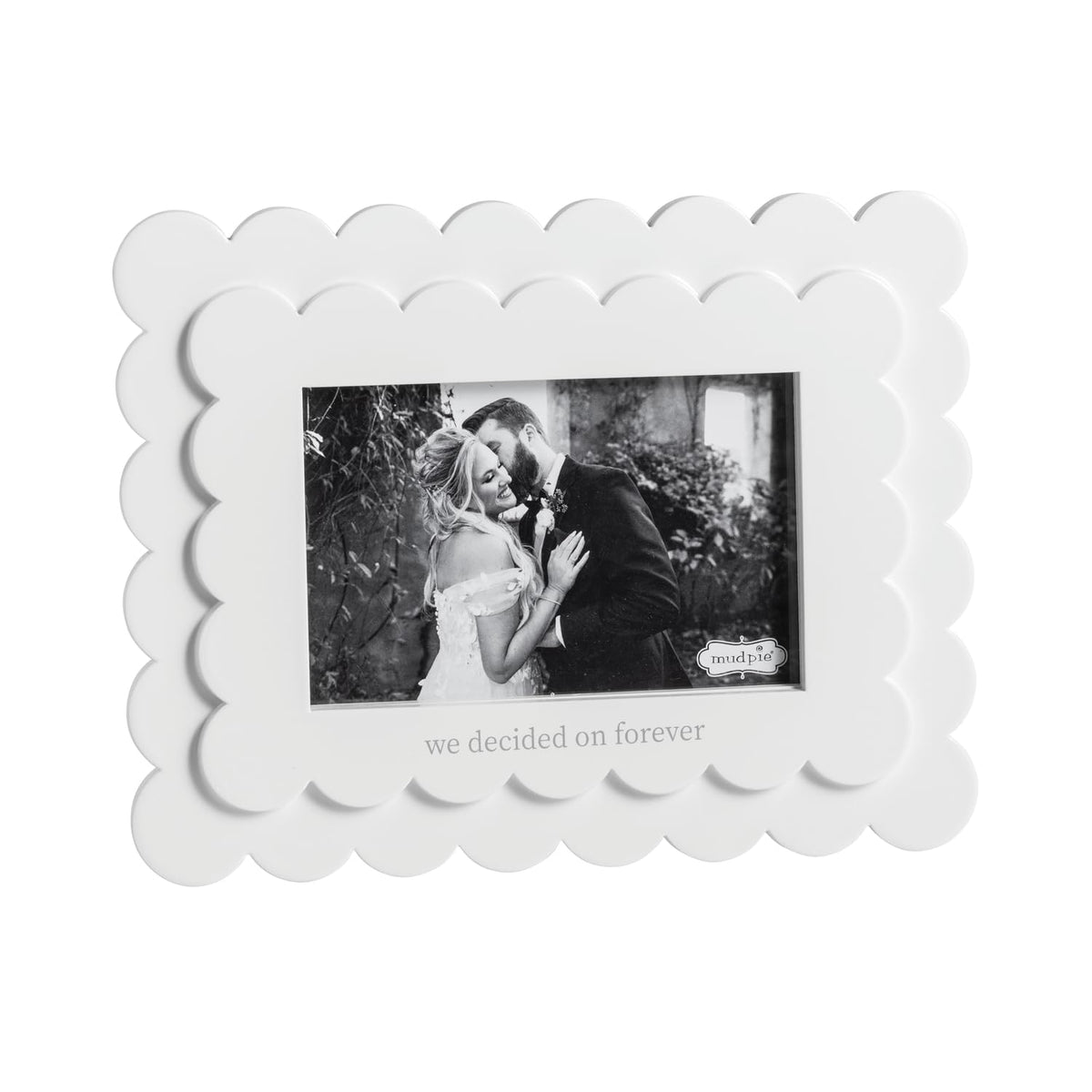 Mud Pie Picture Frame, 7 1/4" x 9 1/2", White