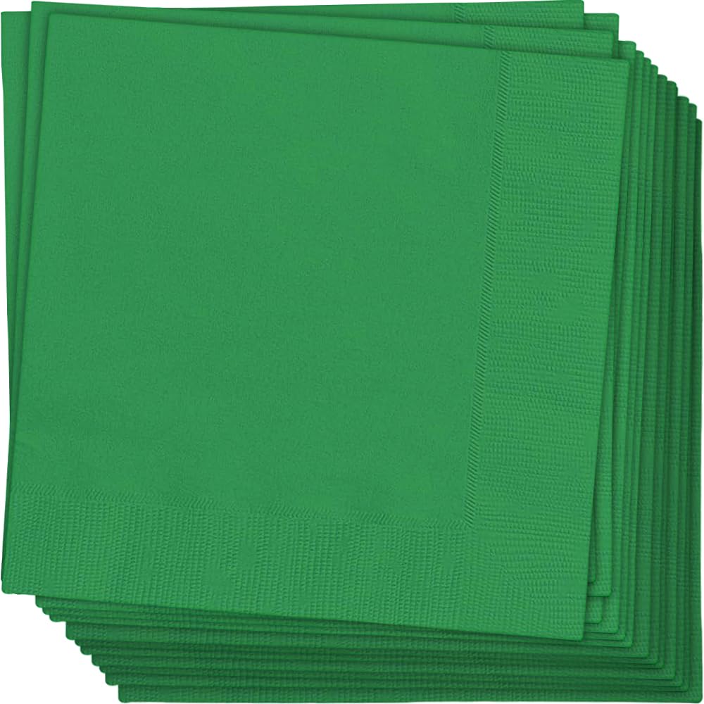 Unique Industries Unique Emerald Green Beverage Napkins, 20ct