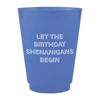 Slant Collections Drinking Cup, 16 Ounces, Let the Birthday Shenanigans Begin
