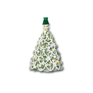 Beacon Design Hanging Ornament, 2" x 3", Green,white