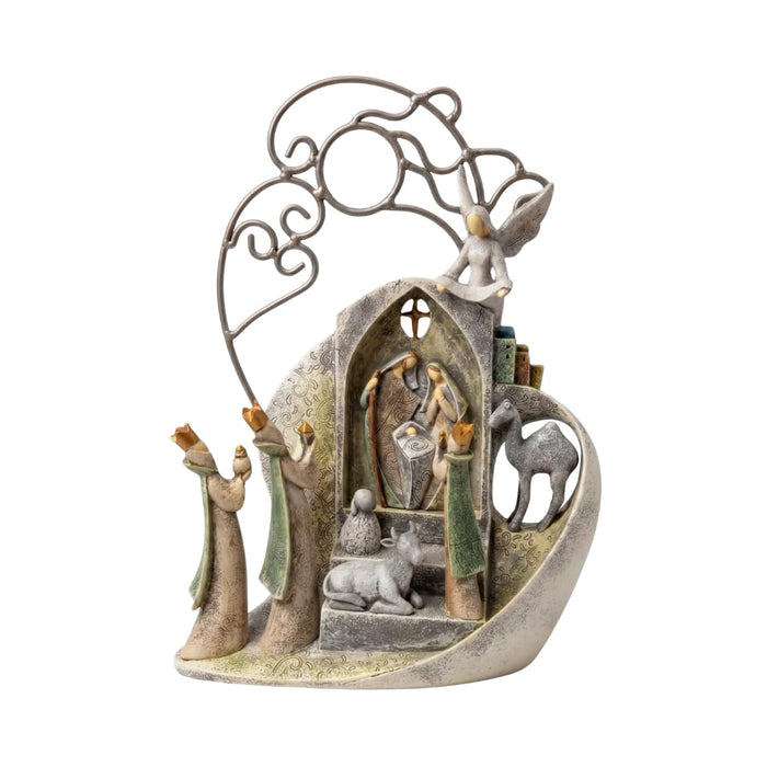 Comfy Hour The Story of Jesus Nativity Scene Collection Holy Family Christmas Nativity Scene Figurine, Small, Resin Stone