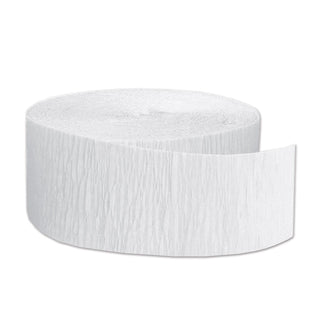 Beistle FR Festive Crepe Streamer (white) Party Accessory (1 count) (1/Pkg)