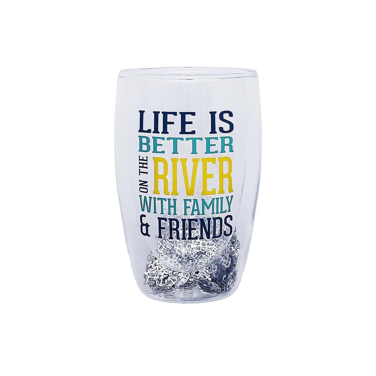 Pavilion Gift Company Drinking Cup, 14 Ounces, Blue, green, black, and clear