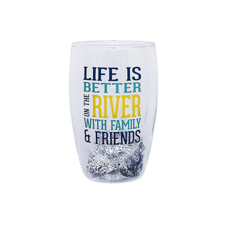 Pavilion Gift Company Drinking Cup, 14 Ounces, Blue, green, black, and clear