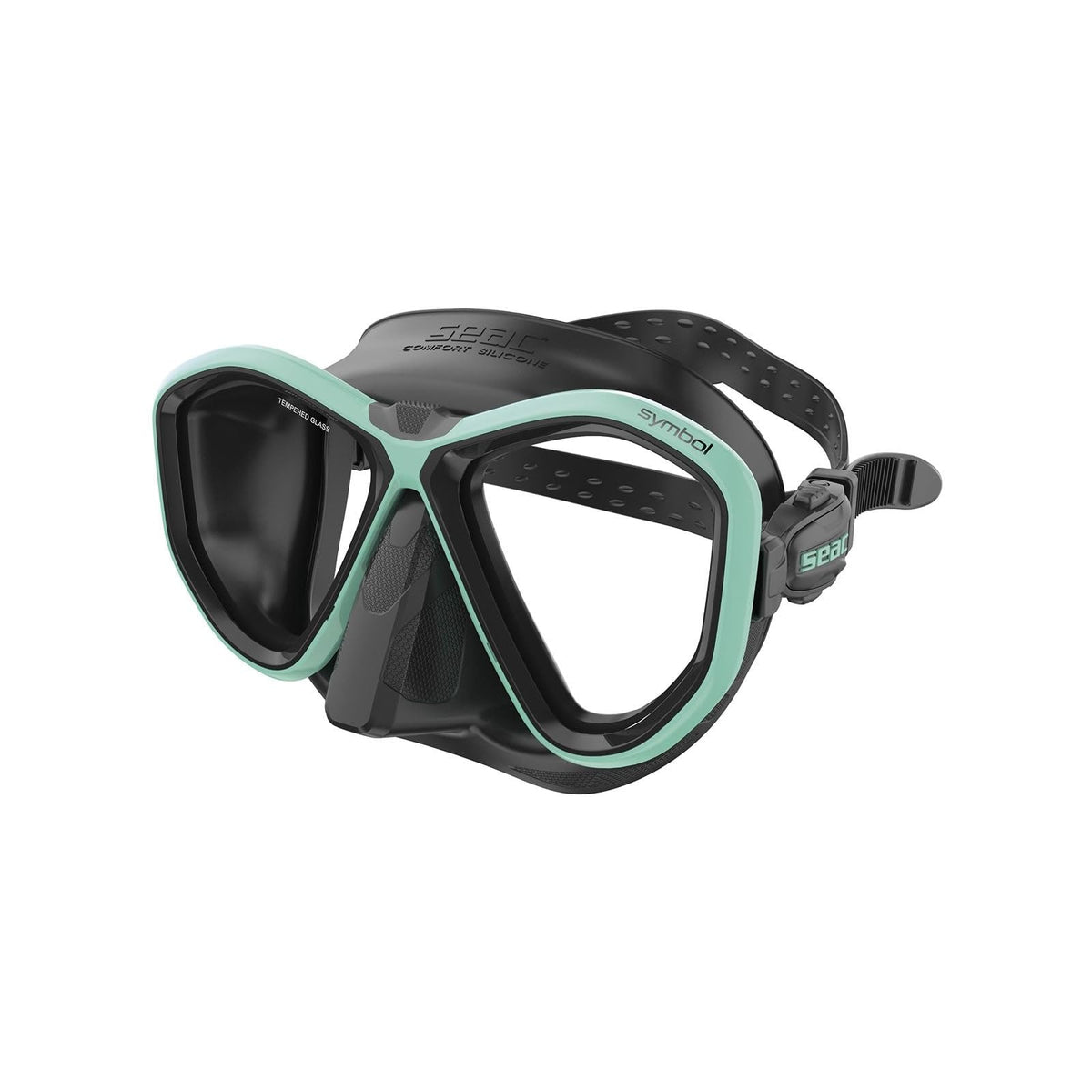SEAC Dive Mask, Standard, Black/Tiffany