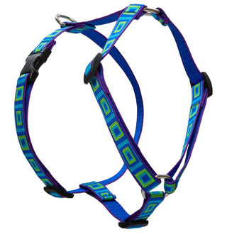 Lupine Pet Originals 3/4" Sea Glass 14-24" Adjustable Roman Dog Harness for Medium Dogs