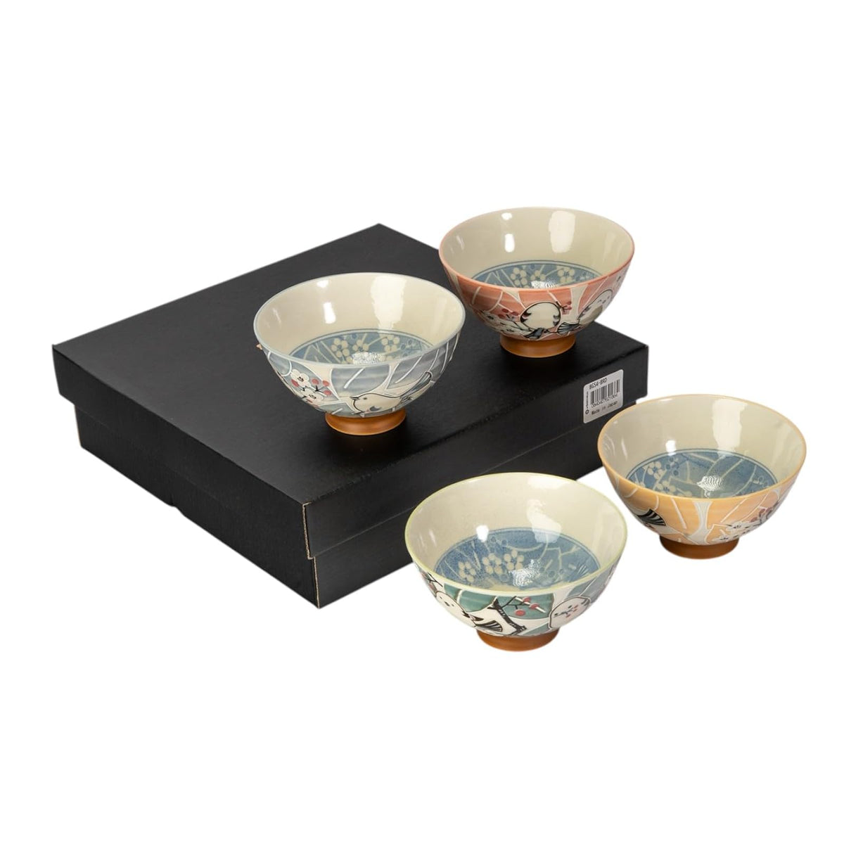 Hinomaru Collection Dishware Bowl, 10 fl oz, 4 Piece Set
