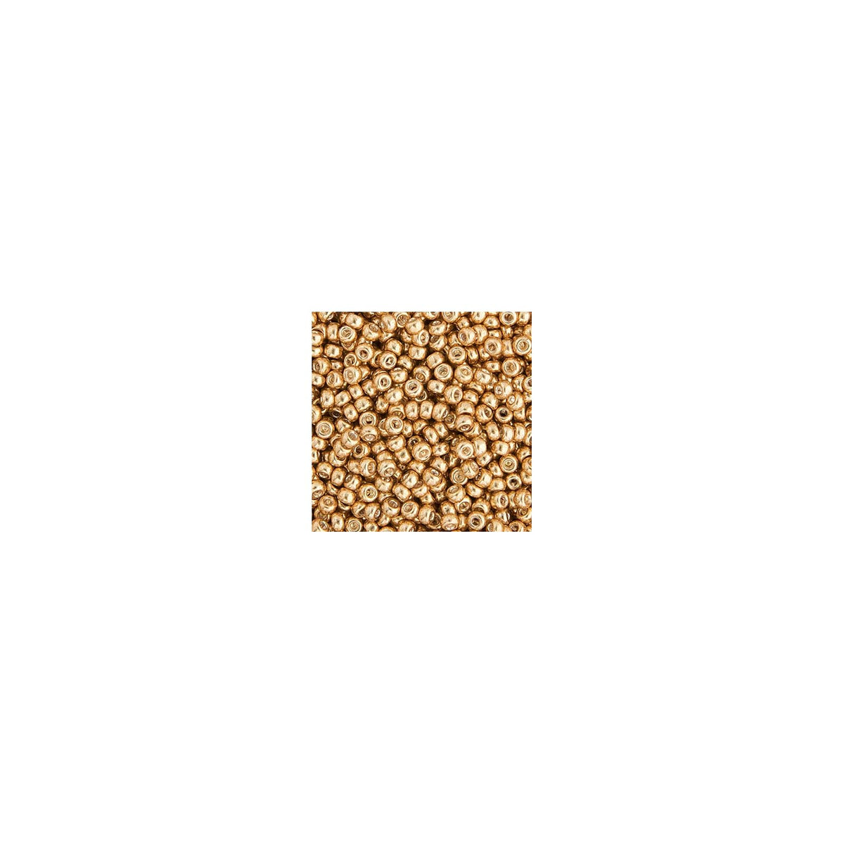 John Bead Craft Bead, 6/0, Gold Galvanized
