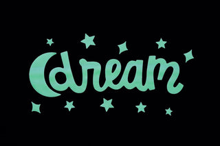 GLOPLAY Sweet Dreams (19 pcs/Pack), Glow in The Dark Message Wall Stickers, The Eco-Friendly and Brightest Wall Stickers for Ceiling, Bathtime, Bedroom, Party, Decor