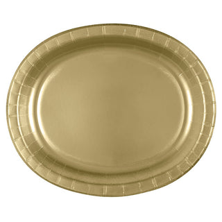 Unique Party Dishware Plate, 12", Gold