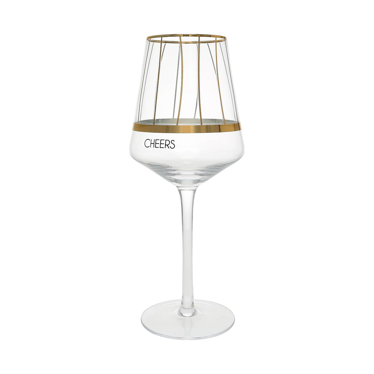 Pavilion Gift Company Drinking Cup, 17 Ounces, Gold, Black & Clear