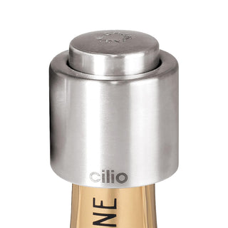 Cilio Bottle Stopper, Large (Pack of 1), Stainless Steel