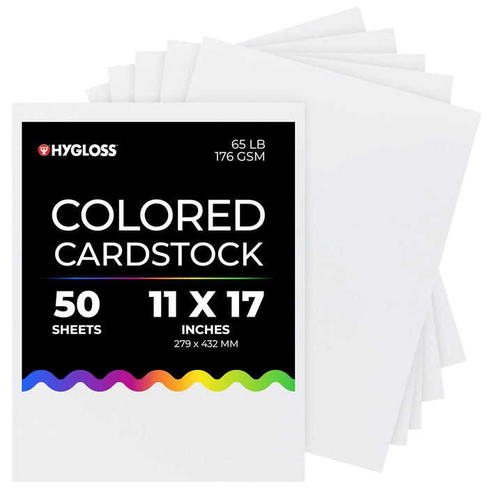Hygloss Card Stock, 11 x 17 Inch, White