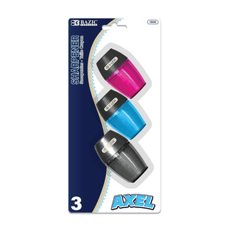 BAZIC Single Hole Sharpener w/ Receptacle (3/pack)