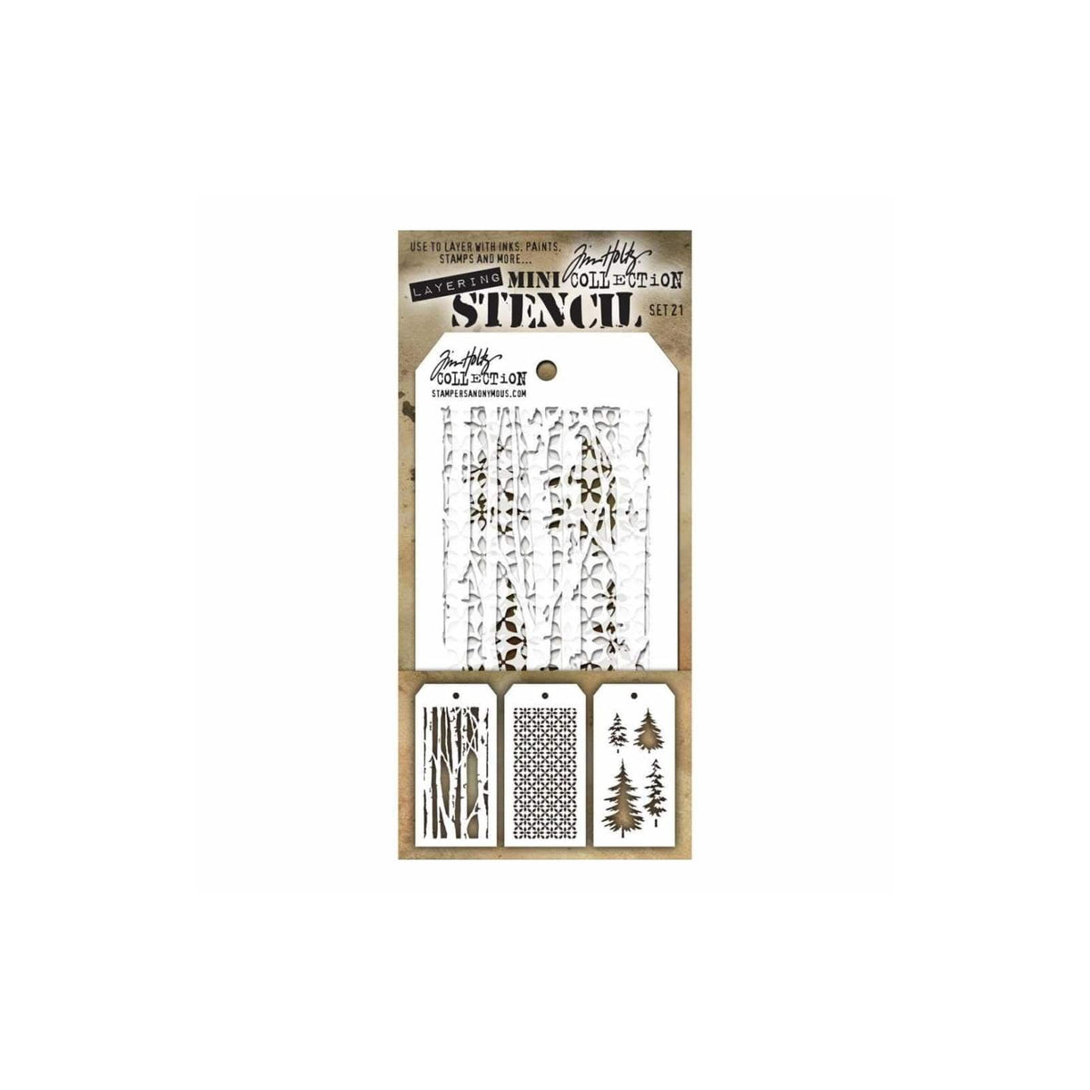 Stampers Anonymous Template Stencil, 6 x 8 inches, multi-colored
