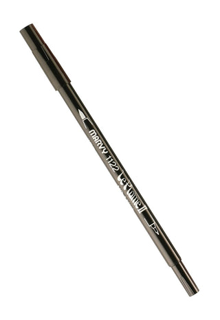 Uchida 1122-C-1 Marvy Extra Fine Tip Le Plume II Double Ender Marker Pen, Black