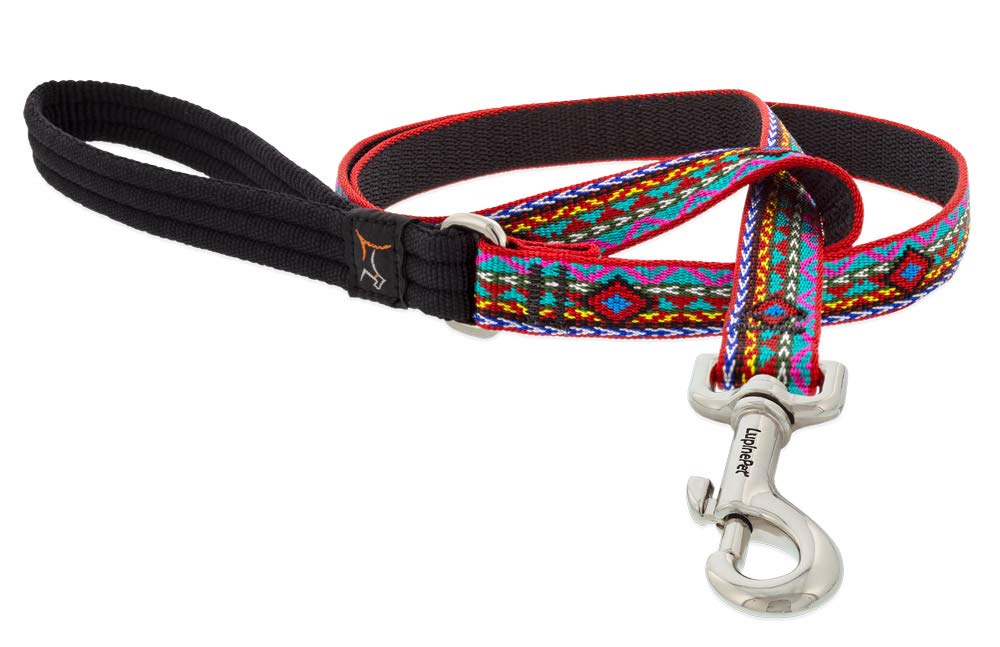 Lupine Pet Dog Leash 3/4" Wide El Paso Design 6-Foot Long with Padded Handle