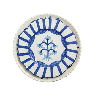 Mud Pie Dishware Plate, small 11" dia | large 12 3/4" dia, Blue