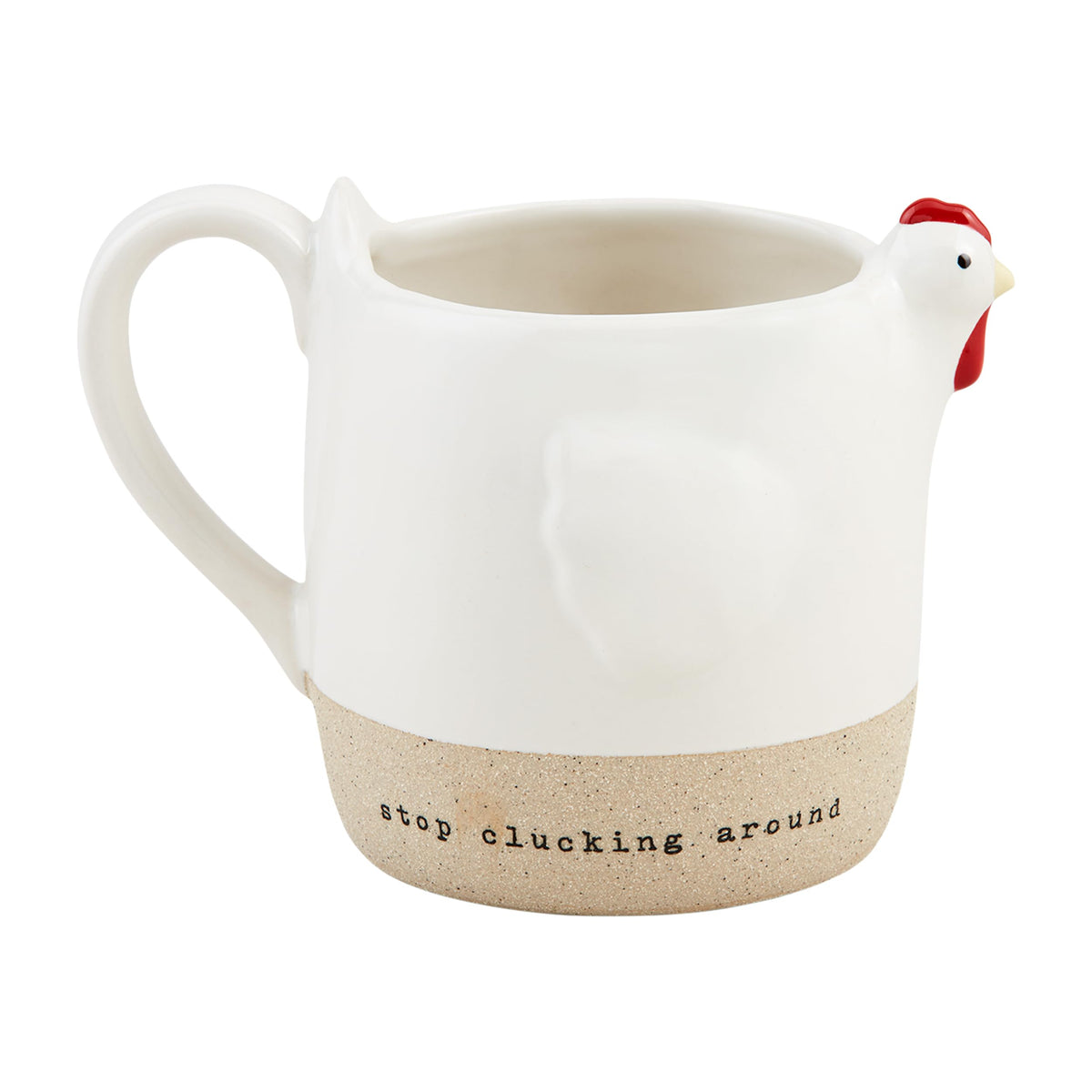 Mud Pie Drinking Cup, 12 Ounces, White