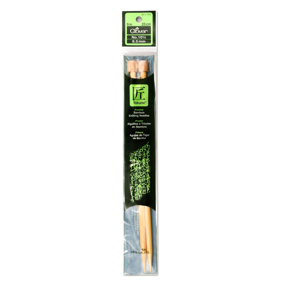 Clover Knitting Needle, 9" Height, Brown