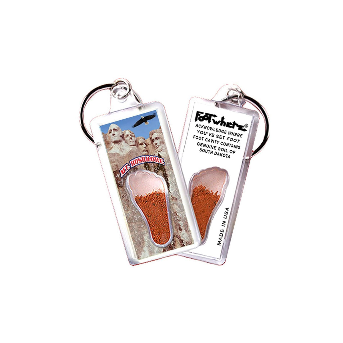 FootWhere Keychain, Small, Rsm102 - Bald Eagle
