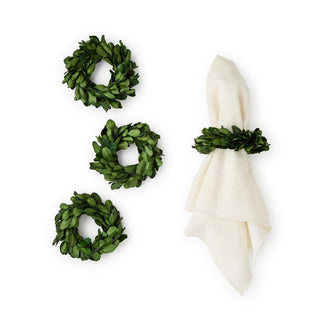 Two's Company Napkin Ring, Green, Rustic