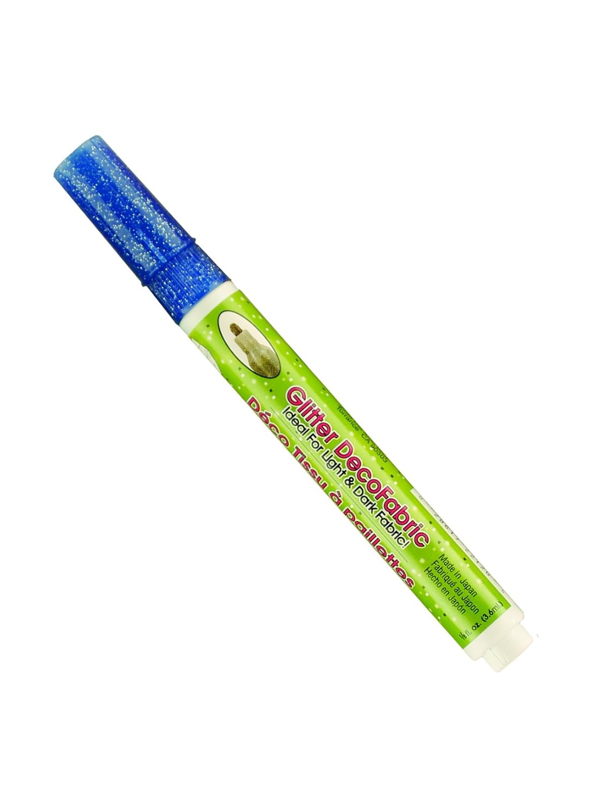 Uchida 222-C-G3 Marvy Deco Fabric Fine Point Tip Glitter Fabric Marker, Blue