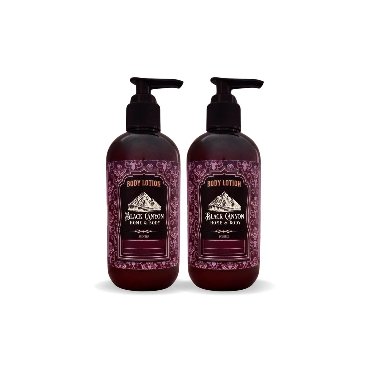 Black Canyon Home and Body Skin Moisturizer, 12 Fl Oz (Pack of 2), Amber Bottle