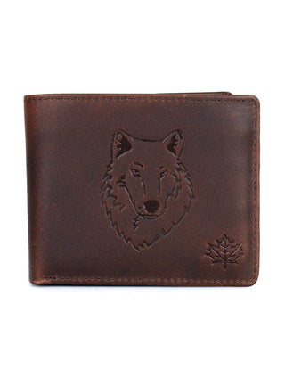 JYS Enterprise Karla Hanson Men's RFID Blocking Leather Wallet (Brown Wolf)