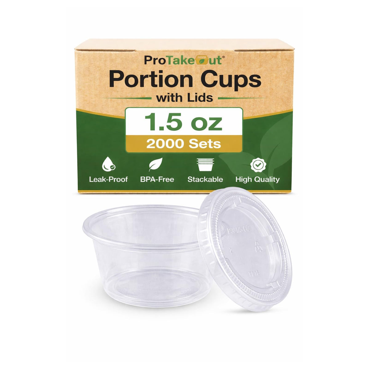 ProTakeOut Food Storage Container, 1.5 ounces, Clear