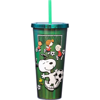 Spoontiques Drinking Cup, 20 Ounces, Peanuts Soccer