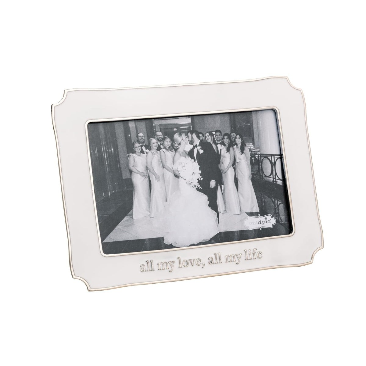 Mud Pie Picture Frame, 5 1/2" x 7 1/2", White