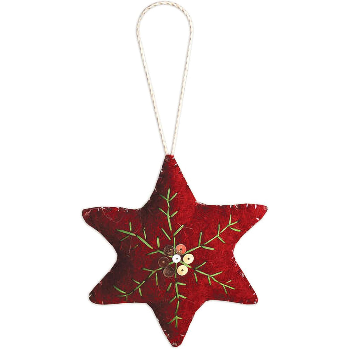 Sunset Vista Designs Hanging Ornament, 5 x 5, Red