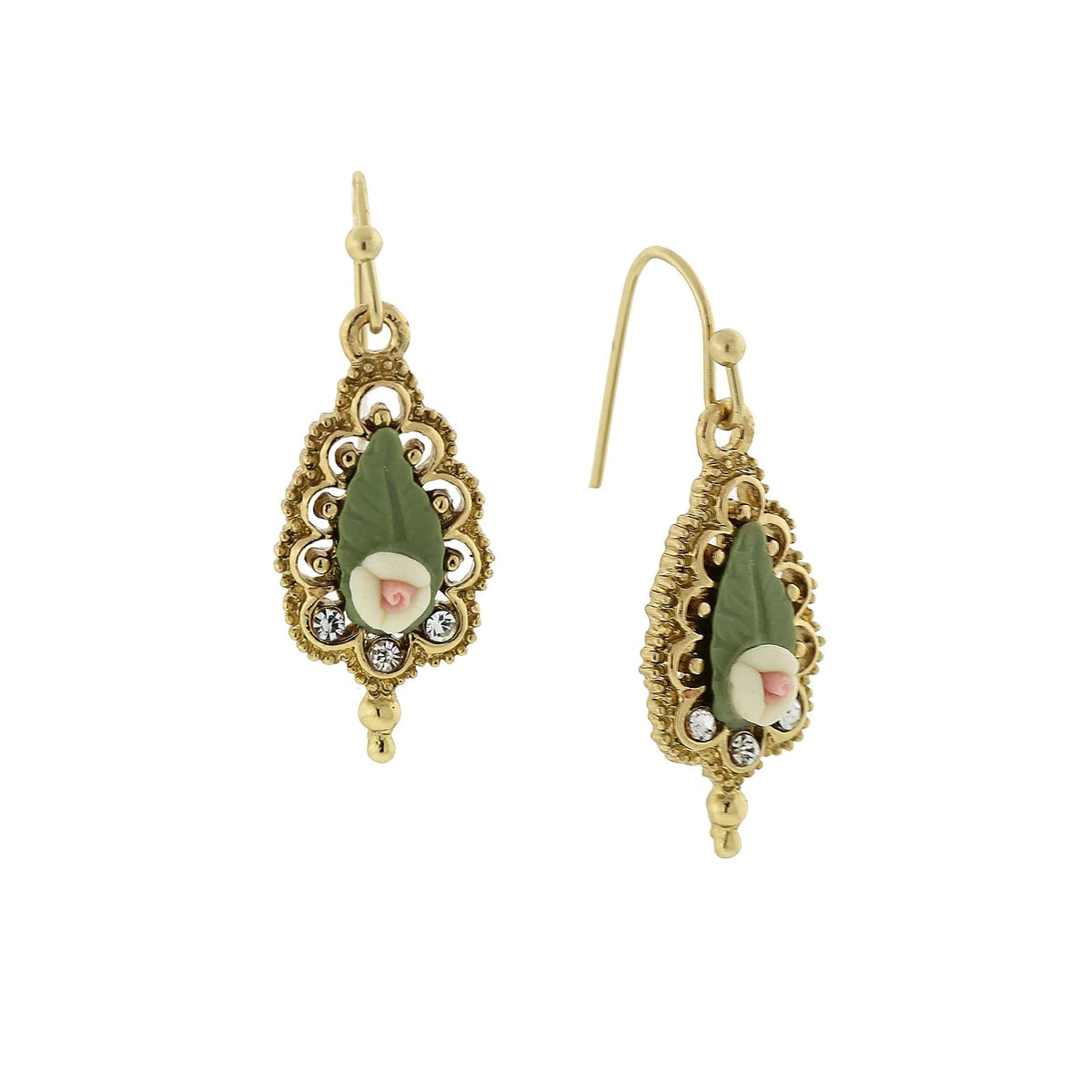 1928 Jewelry Company Earring, 1.25"L x 0.45" W, Ivory