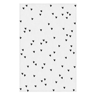 Santa Barbara Design Studio Towel, 18" x 28", Black Hearts
