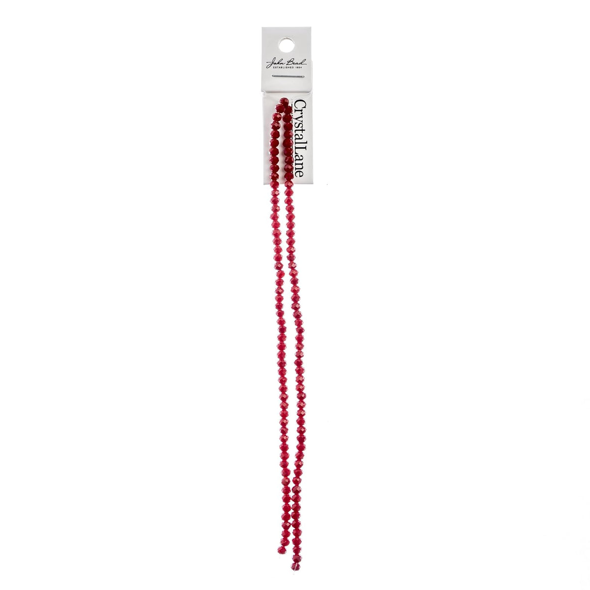 John Bead Craft Bead, 3mm x 4mm, Opaque Red