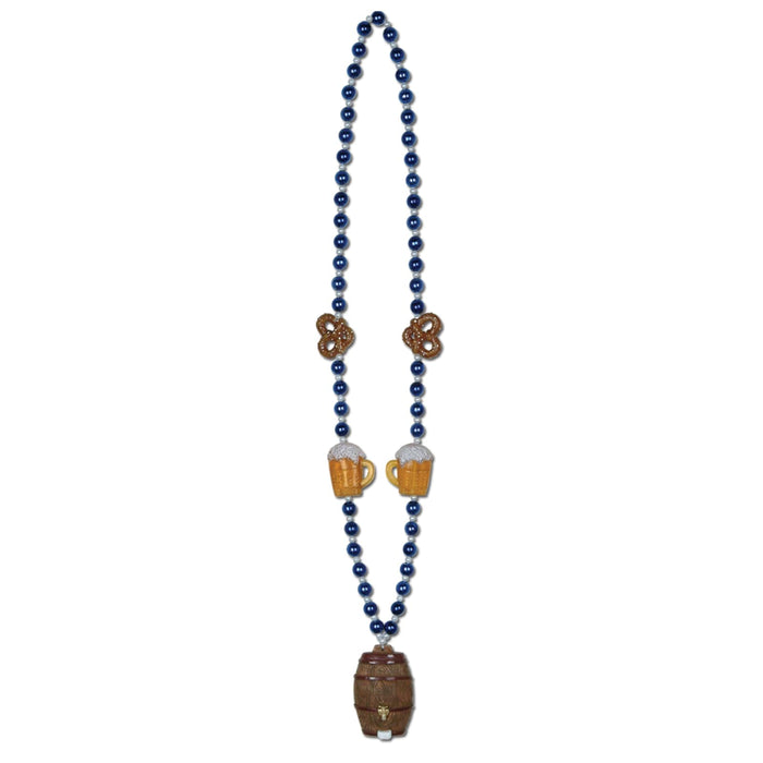 Beistle Oktoberfest Beads with Keg Medallion, 40-Inch