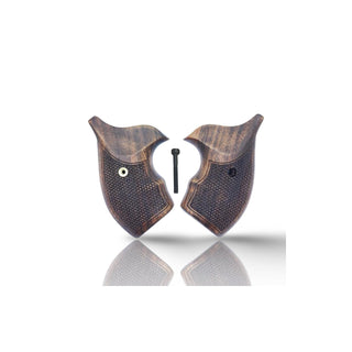 Zib Grips Gun Grip, Walnut Wood, Checkred - Brown